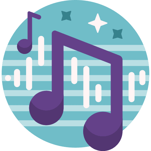 music notes and waves