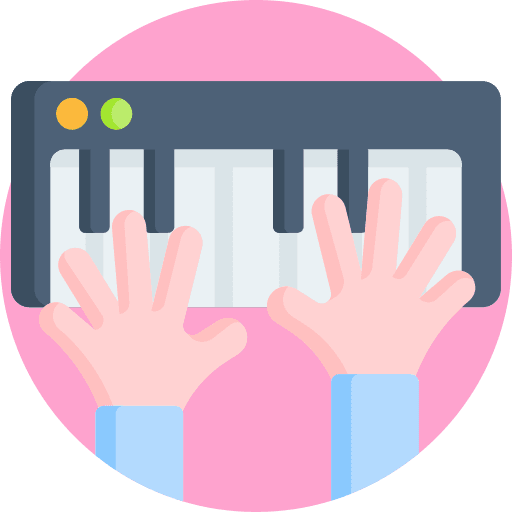 someone playing piano